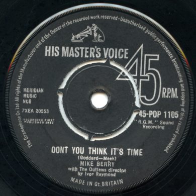 Mike Berry With The Outlaws - Don't You Think It's Time