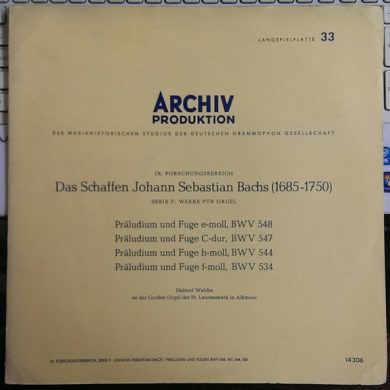 Johann Sebastian Bach / Helmut Walcha - Präludien Und Fugen