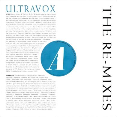Ultravox - THE RE-MIXES [RECORD STORE DAY 2026]