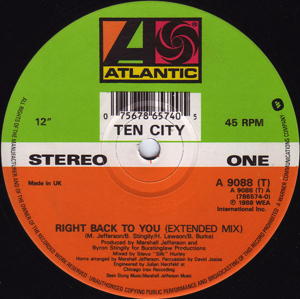 Ten City - Right Back To You - Image 2