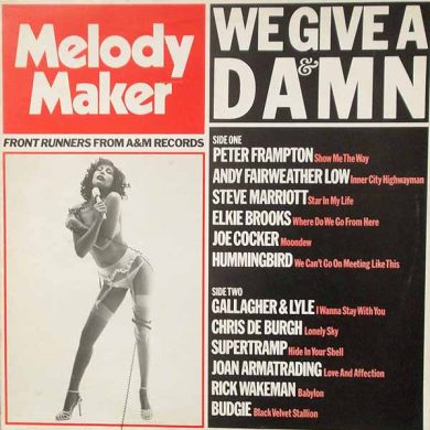 Various - Melody Maker Front Runners From A AND M Records We Give A Damn